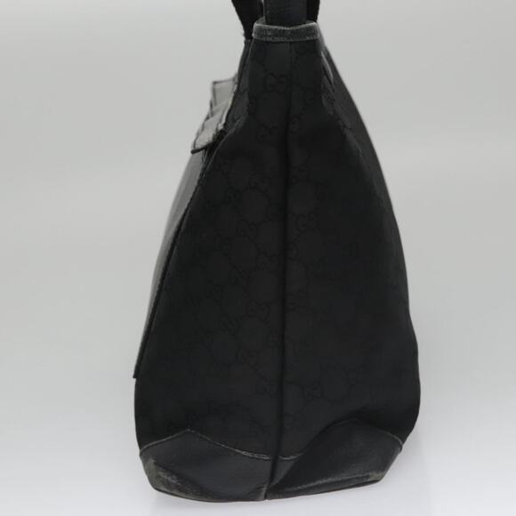 GUCCI GG Canvas Tote Bag Outlet Black Silver - Picture 5 of 16